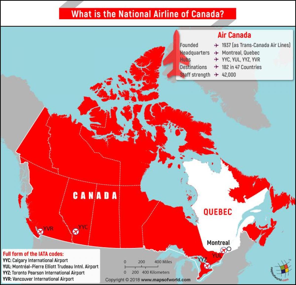 Карта міжнародны аэрапорт Ванкувера Эйр Канада