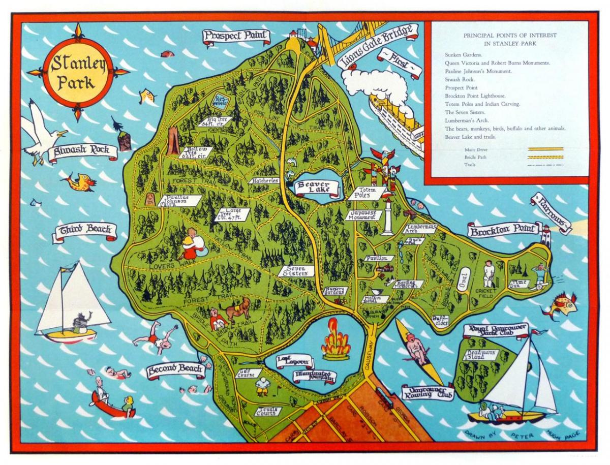 Карта парк Стэнлі татэмны слуп