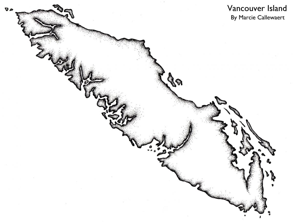 Карта выспы Ванкувер накіды