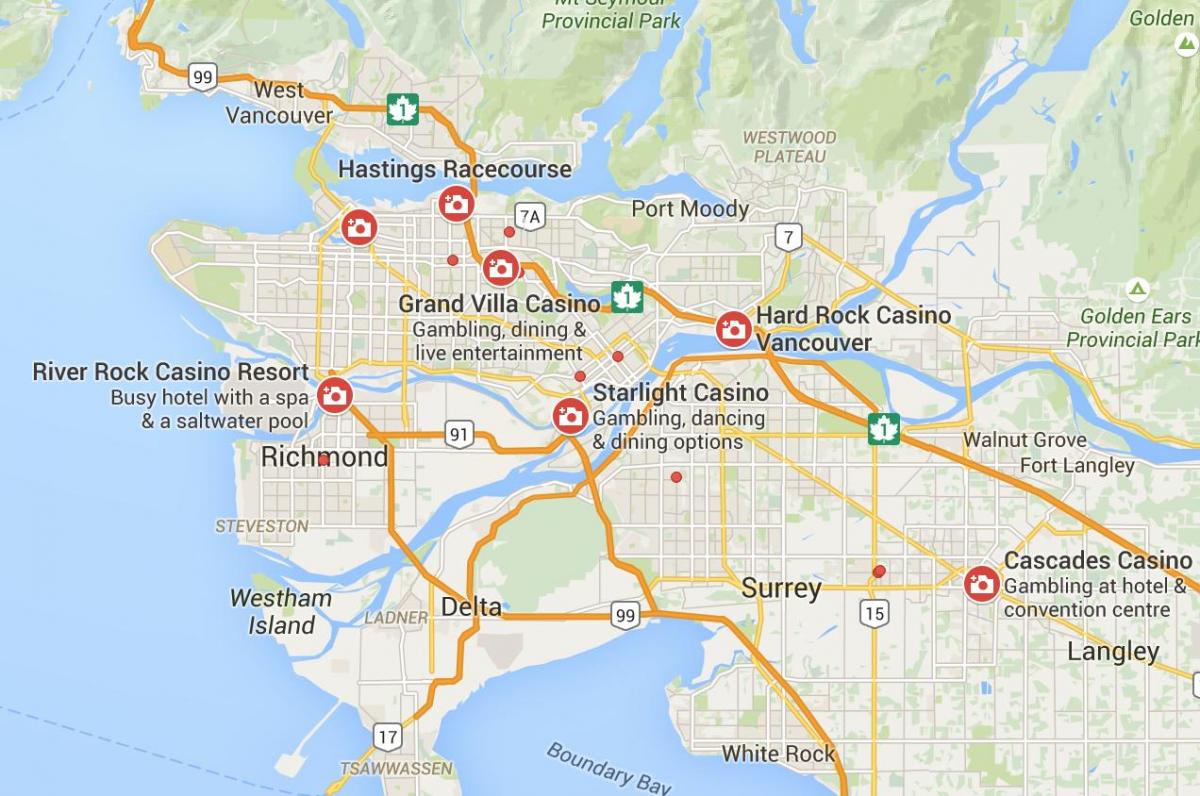 Карта Ванкувера казіно