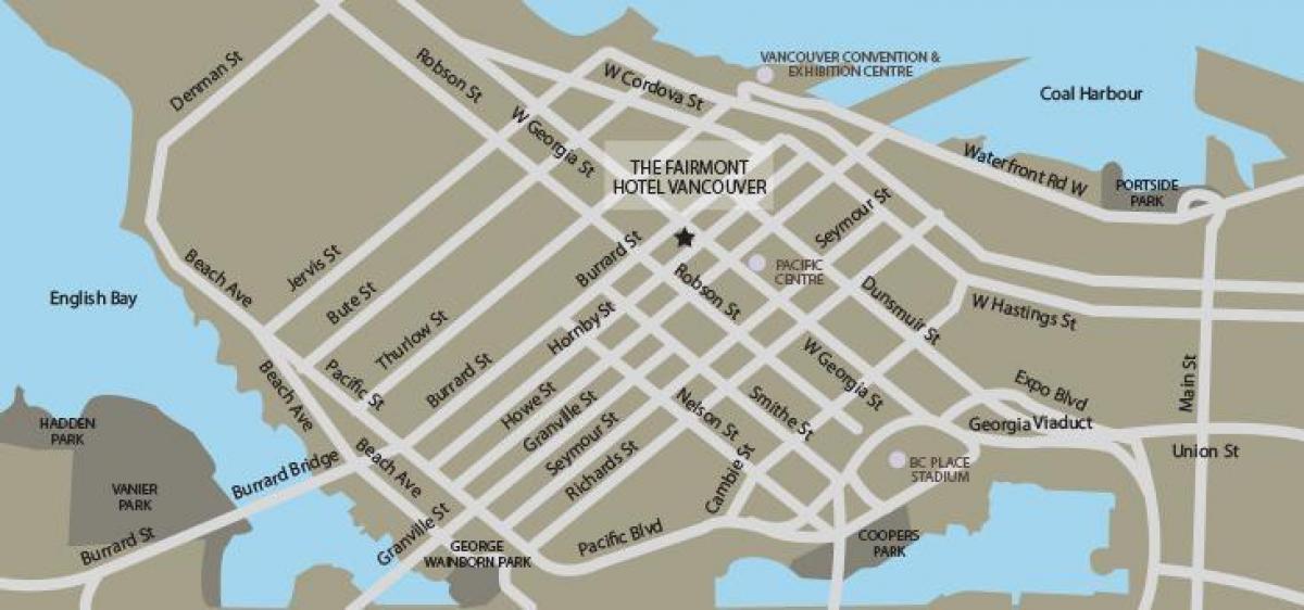 Карта праезду Ванкувер
