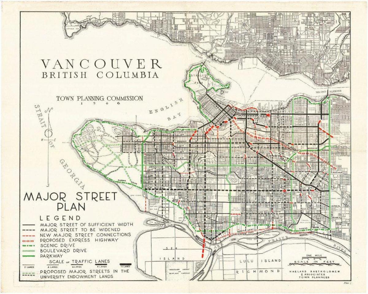 Карта старадаўнія Ванкувер