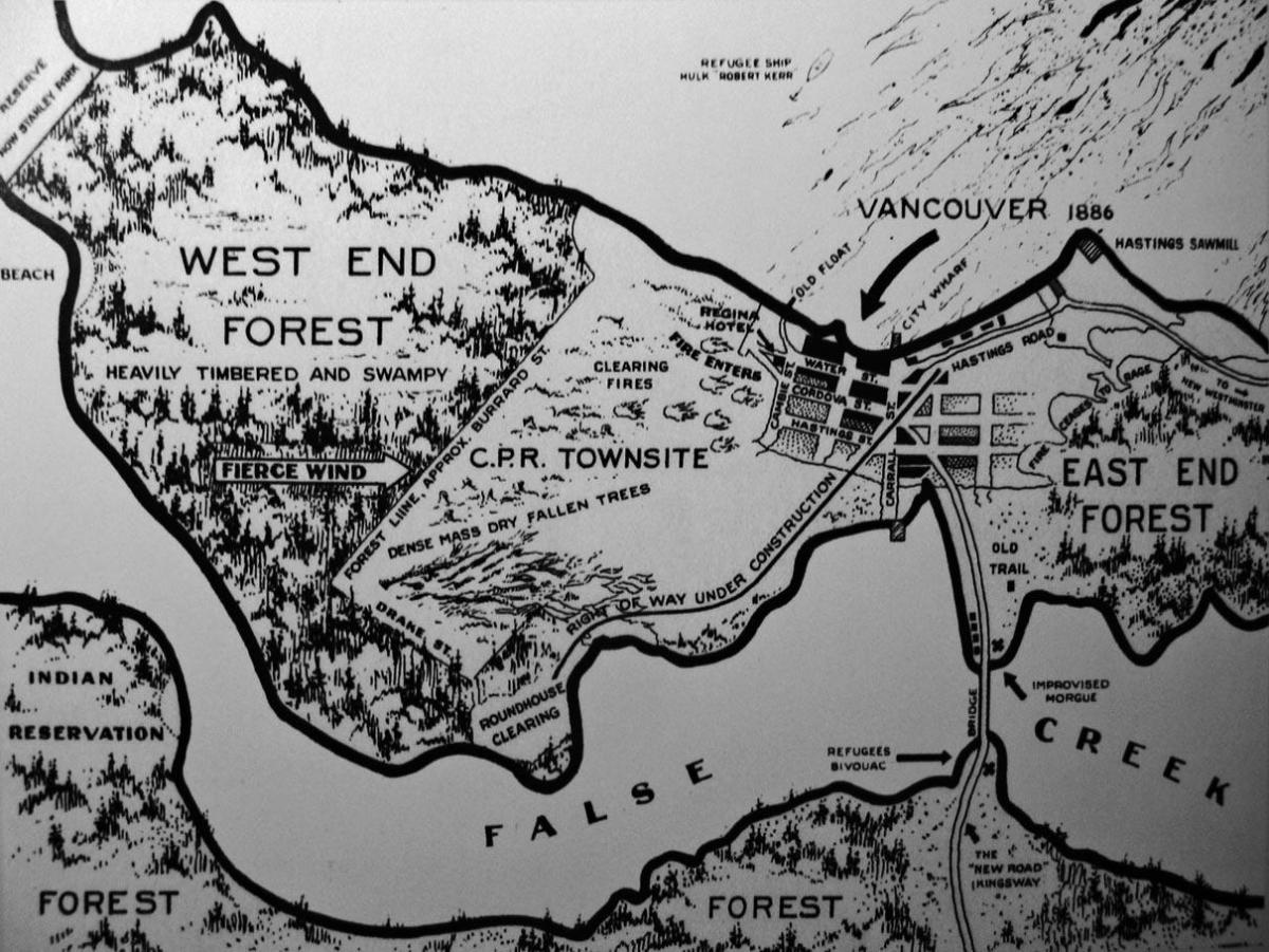 Карта старога Ванкувер