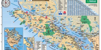 Карта выспы Ванкувер р. паркі