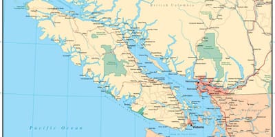 Карта Ванкувера вектар