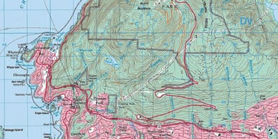 Карта Ванкувера тапаграфічная
