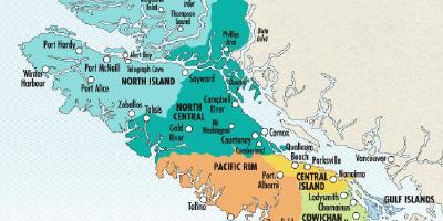 Карта выспы Ванкувер вінакурань