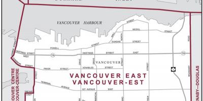 Карта Паўднёва-Ванкувер 