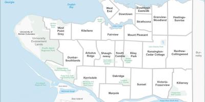 Карта Ванкувера і плошчу