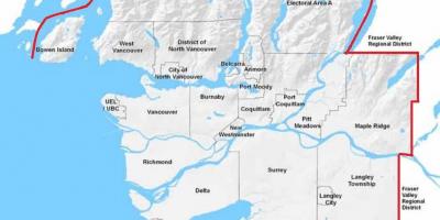 Карта Метро Ванкувера 