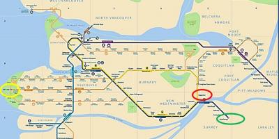 Карта метро Мэйпл Ридж у Ванкувер