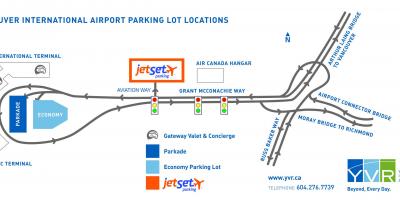 Ванкувер карта парковак аэрапорта 